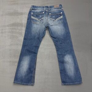 BKE Denim‎ Culture Bootcut Jeans Blue Low Rise Embroidered Pockets 30 x 27